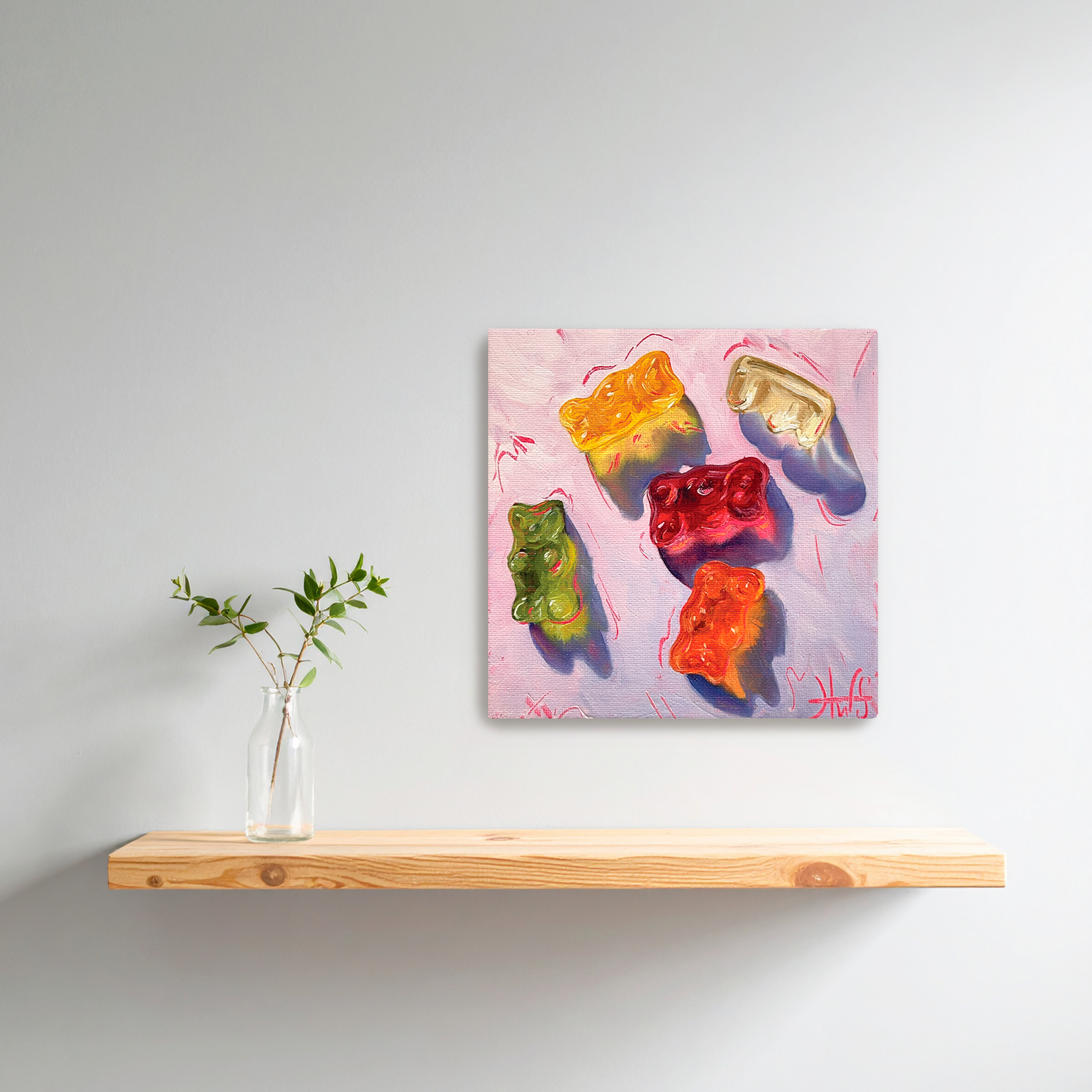 Gummy Bear Glow Art Print – Colorful Pop Art Candy Wall Decor | Archival Quality Fine Art Print