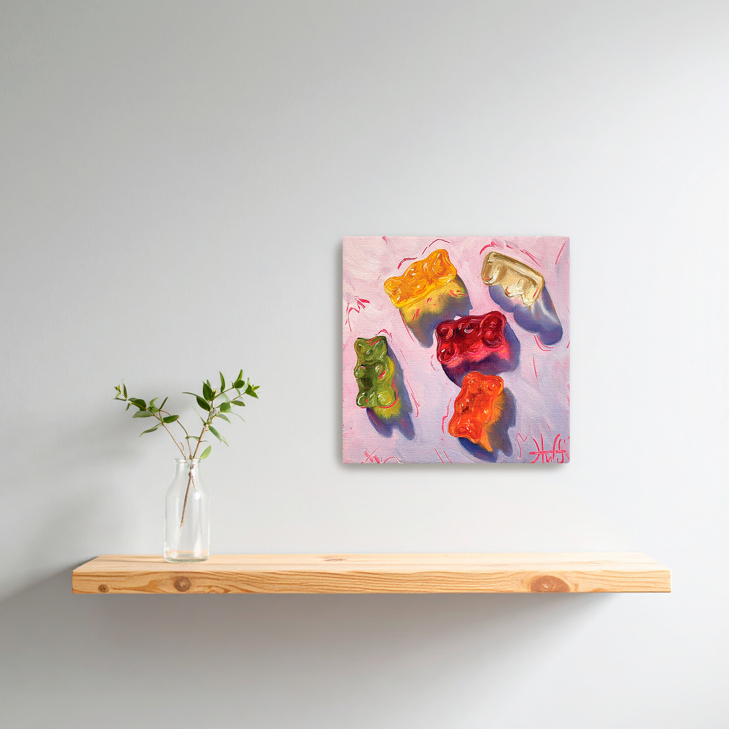 Gummy Bear Glow Art Print – Colorful Pop Art Candy Wall Decor | Archival Quality Fine Art Print
